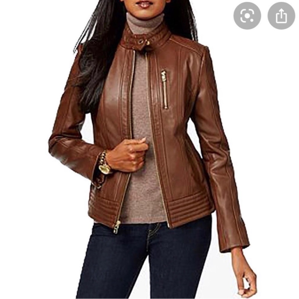 Michael Kors Womens Leather Jacket
